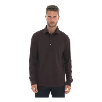Marco Pescarolo James Polo - Heren - Tops - Bruin - Maat: 2XL Wol