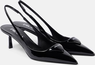 Prada Leather slingback pumps