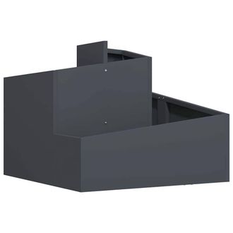 Berkfield Home Plastic Planter Anthracite Plastic Medium Durable in Charcoal
