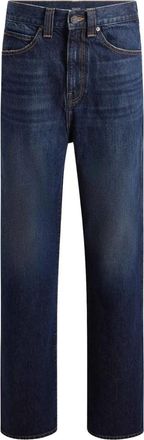 Khaite Donkerblauwe Straight Leg Jeans - Dames - Regular Fit Jeans - Blauw - W30 - Katoen - Jeans