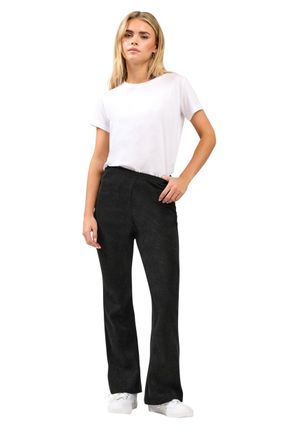 M&Co Petites Petite Cord Flare Trousers - Womens Black