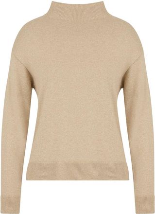 A|X Armani Exchange high-neck jumper - women - Metallic Fibre/Wool/Polyamide/Viscose/Cashmere - L - Neutrals
