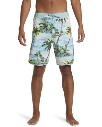 Quiksilver Boardshorts QUIKSILVER Highline Scallop 19, Herren, Gr. 28(XS), blau (aquifer), Obermaterial:88% Microfaser, 12% Elasthan;, Hosen Boardshorts