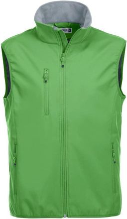 Clique Clique Mens Clique Softshell Vest Gilet Plain Turtleneck Sleeveless Outdoor Gilet, Green (Apple Green), Medium (Manufacturer Size:M)