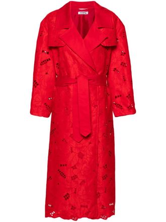 Vivetta Trench in pizzo sangallo - Rosso