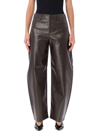 OperaSPORT Dark Brown Mafalda Wide-Leg High-Waist Pants