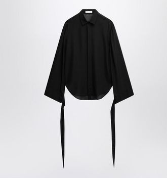 Frankie Shop Sheer Chiffon Blouse With Ties