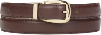 Kazar Dubbelzijdige smalle jurkriem met klassieke gesp - Dames - Riemen - Beige - 80 CM - Leer - Accessoires