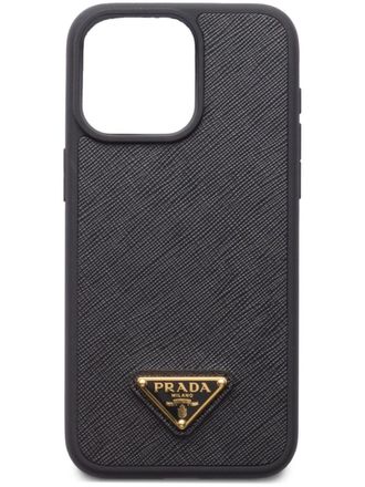 Prada iPhone 15 Pro Max hoesje met logo - Zwart