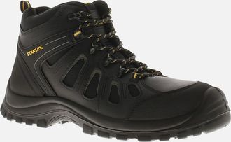 Stanley Mens Stanley Mens Safety Boots Steel Toe Brampton Leather black UK Size - Size: 8