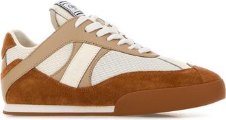 Chlo&eacute; Suede and Fabric Colorblock Sneaker - Brown