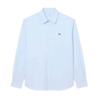 Lacoste Camicia Regular Fit in Pinpoint - - Shirts - Uomo - Blu - XL
