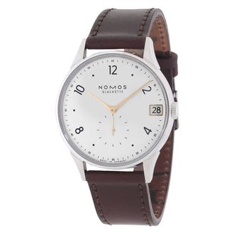 NOMOS Glash&uuml;tte Minimatik Hand Wind White Dial Mens Watch 1251