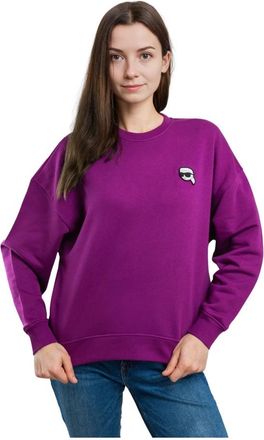 Karl Lagerfeld Katoenen Sweatshirt - Dames - Sweatshirts - Paars - XS - Katoen - Hoodies & sweatvesten