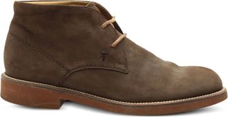 Tod's Stivali stringati in pelle scamosciata - Marrone