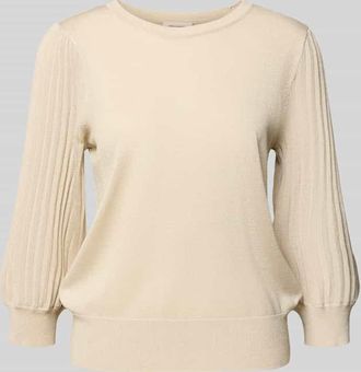 Freequent Strickpullover mit gerippten Abschlüssen Modell GLITTA in Offwhite, Größe XXL