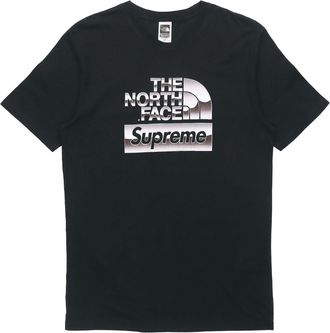 SUPREME SS18 x The North Face Metallic Logo TShirt Black Logo Tee SUP-SS18-141