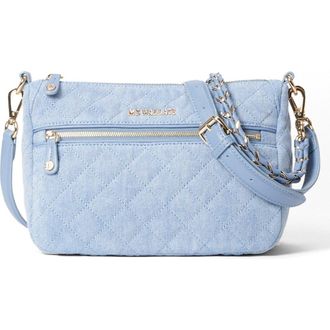 MZ Wallace Crosby Quilted Denim Crossbody Bag in True Light Denim at Nordstrom
