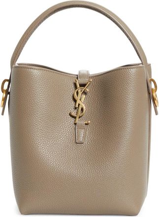 Saint Laurent Small Le 37 Leather Bucket Bag in Light Taupe at Nordstrom