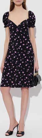 Dolce & Gabbana Dress With Floral Motif, Womens, Black