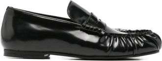 Alohas Aven Black Leather Loafers