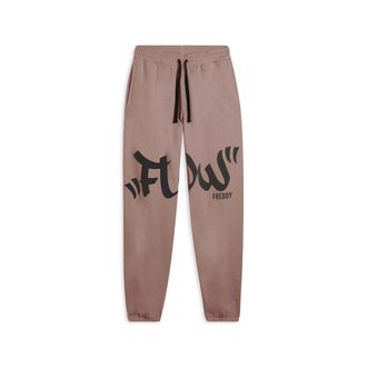 Freddy Pantaloni in felpa con stampa Flow e fondo raccolto