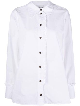 Ganni Camicia con bottoni - Bianco