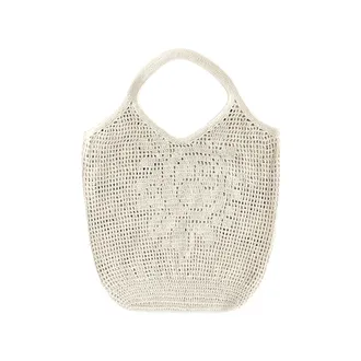 Brunna.Co The Vera Handwoven Crochet Tote in Off White at Nordstrom, Size Medium