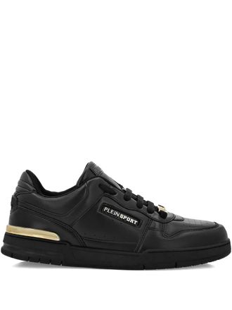 Plein Sport Tiger.X leather sneakers - unisex - Fabric/Calf Leather/Rubber - 43 - Black