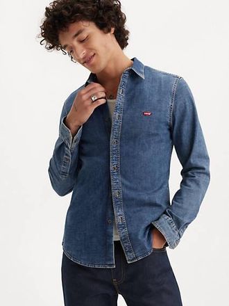 Levi's Battery Housemark Slim Fit Shirt - Mens - M - Blue