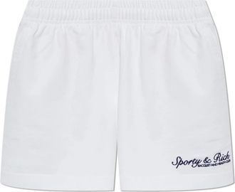 Sporty & Rich Mujer, Pantalones cortos, Blanco, Talla: XS