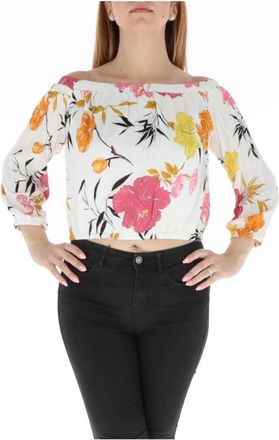 Guess Elegante Bloemen Blouse - Dames - Blouses - Veelkleurig - M - Polyester - Overhemden
