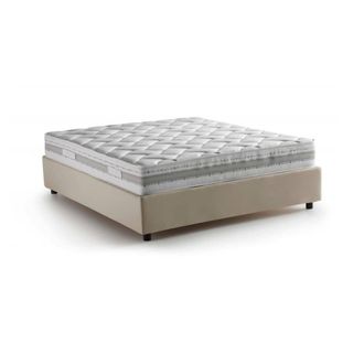 Talamo Italia Cama doble en tela beige 160x190 cm