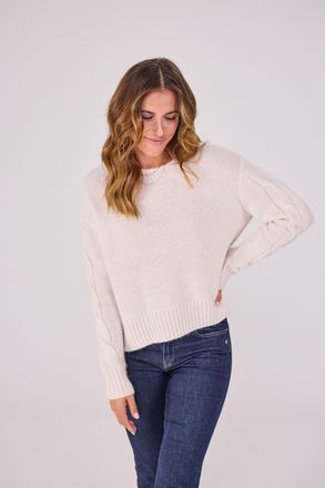 Lieblingsst&uuml;ck Rundhalspullover LIEBLINGSST&Uuml;CK AmairaL, Damen, Gr. 46, beige, Strick, Obermaterial: 33% Alpaka, 33% Wolle, 31% Nylon, 3% Elasthan, clean, unifarben, 