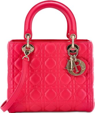 Dior Lady Dior Bag Cannage Quilt Lambskin Medium satchel - Rosa