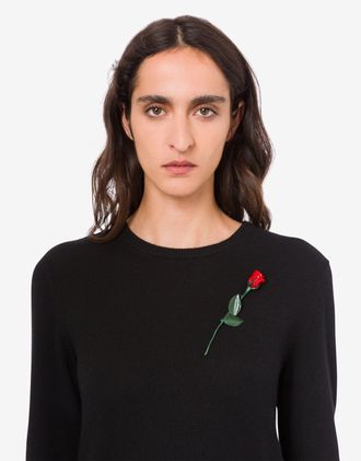 Moschino Maxi metal brooch - Red;Green