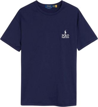 Polo Ralph Lauren T-shirt in Jersey con Ricamo Vestibilit&agrave; Classica - - Tops - Uomo - Blu - L