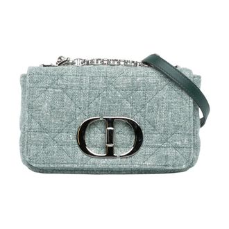 Dior Pre-owned Small Tweed Macrocannage Caro Bag - Dames - Pre-owned - Groen - Maat: ONE Size Tweed