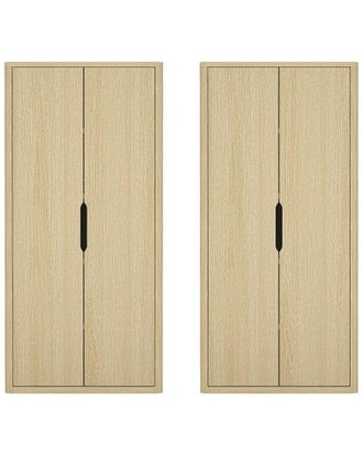 Manhattan Comfort Set Of 2 Rivington Modern Bookcase Cabinets (5-Shelf)