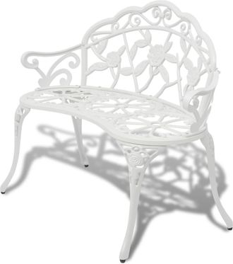 vidaXL Vidaxl - Banco De Jard&iacute;n De Aluminio Fundido Blanco 100 Cm