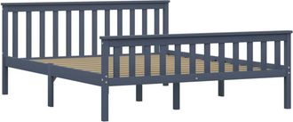 vidaXL Vidaxl - Estructura de cama sin colchón madera de pino gris 160x200 cm
