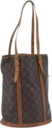 Louis Vuitton Pre-owned Bucket Bags, female, Brown, Size: ONE SIZE Pre-owned Canvas Bucket Bag