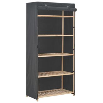 Berkfield Home Wardrobe Grey 79x40x170 cm Fabric | Size: 79 x 40 x 170 cm