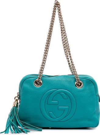 Gucci Pre-owned Womens Soho Shoulder Bag Chain - Teal Leather - One Size