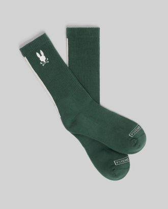 Psycho Bunny Mens Contrast Line Sport Sock 304 GARDEN TOPIARY / O/S