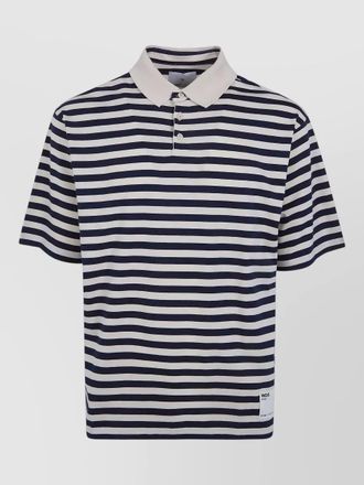 WOC balvi polo shirt short sleeves stripes ribbed collar