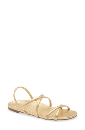 Pedro Garcia Biddy Strappy Sandal in Gold Nappa at Nordstrom, Size 10.5Us