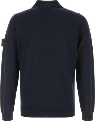 Stone Island Virgin Wool Polo - Navy