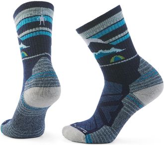 Smartwool Womens Hike Light Cushion Mountain Moon Socks Blue S
