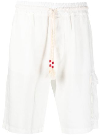 MC2 Saint Barth linen drawstring deck shorts - men - Linen/Flax - S - White